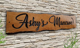 Personalized Oak Carved Wooden Home House Number Name Rustic Sign Plaque Outdoor