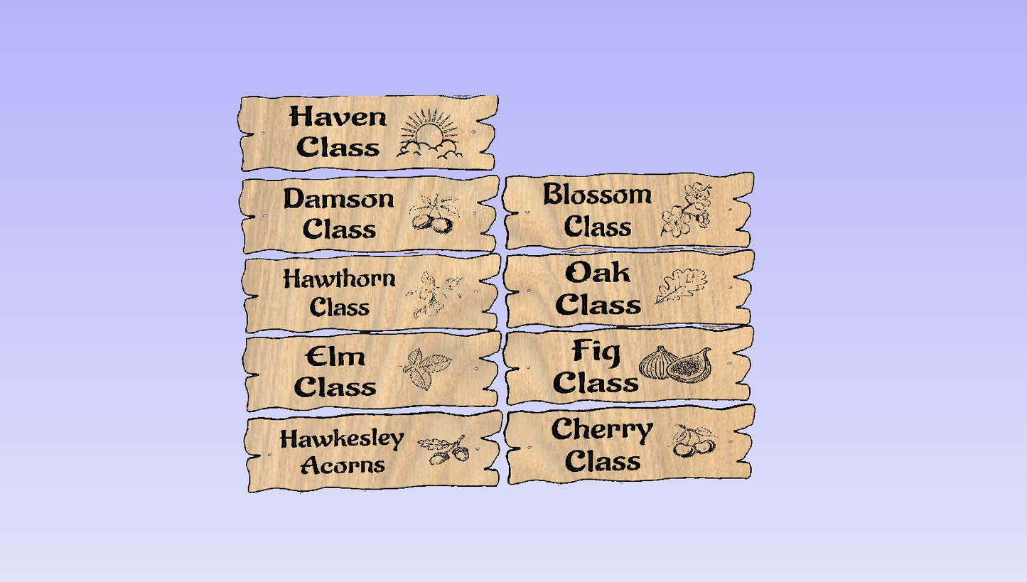 Custom order 9  oak signs