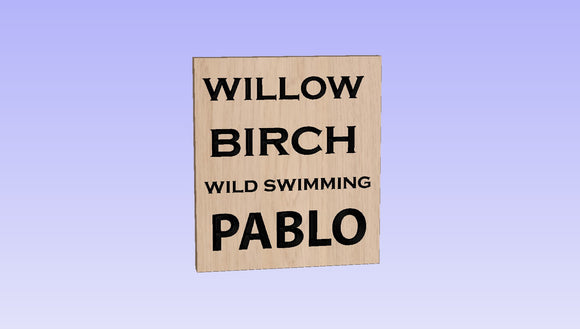 Custom order 5 oak signs