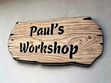 Personalized Oak Wood Sign | Engraved Home Address Plaque