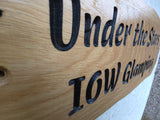 Personalized Oak Wood Sign | Engraved Home Address Plaque