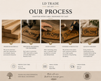 Our process for creating personalised solid oak house signs in our UK workshop.