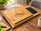 Wooden Laptop Lap Desk – Portable Sofa and Bed Laptop Solid Oak Tray