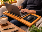 Wooden Laptop Lap Desk – Portable Sofa and Bed Laptop Solid Oak Tray