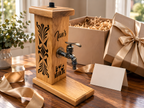 Personalised Wooden Whiskey Dispenser – Custom Bar Tap Stand