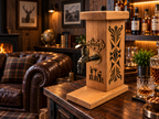 Personalised Wooden Whiskey Dispenser – Custom Bar Tap Stand