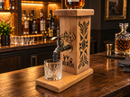 Personalised Wooden Whiskey Dispenser – Custom Bar Tap Stand