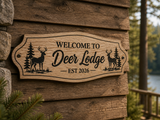 Personalised Solid Oak House Sign – Custom Engraved Address Plaque