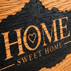 Premium Solid Oak & Epoxy Key Holder – Rustic HOME Sweet Home Key Rack