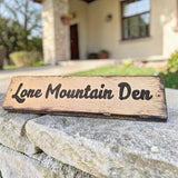Personalised Rustic Oak Farmhouse Sign – Custom Barn & Cottage Wooden Name Plaque