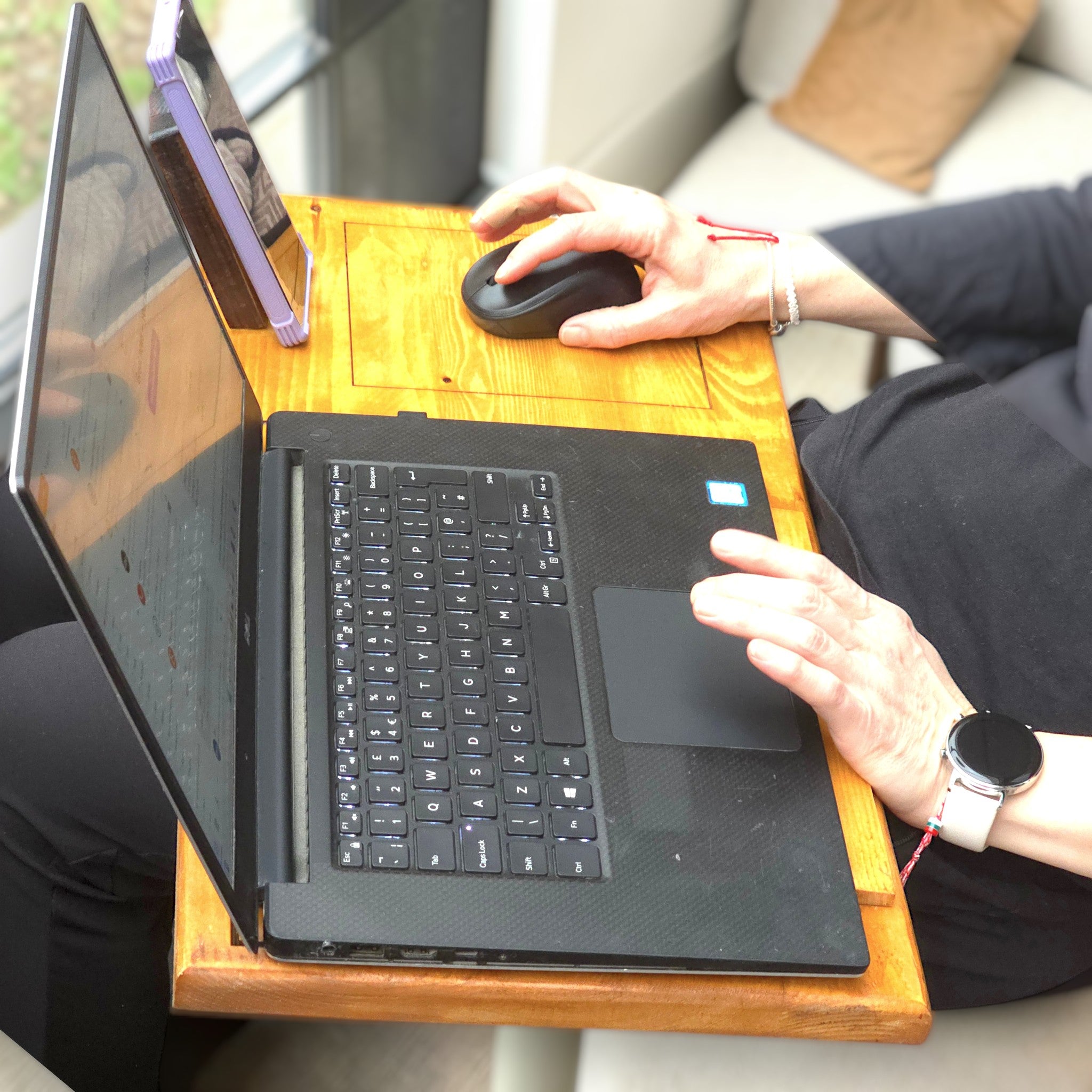 Wooden Laptop Lap Desk – Portable Sofa and Bed Laptop Tray