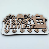 Sweet Home Wooden Key Holder – Decorative Wall Key Rack