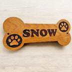 Personalized Wooden Dog Name Sign: Laser Engraved Pet Plaque 5x15 cm