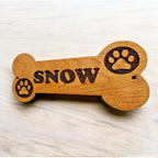 Personalized Wooden Dog Name Sign: Laser Engraved Pet Plaque 5x15 cm