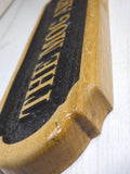 Size comparison image showing four available oak sign dimensions
