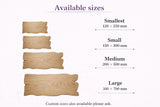 Oak house sign available sizes 120x250mm 150x300mm 200x500mm 300x700mm size guide