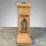 Personalised bar tap stand wooden whiskey dispenser for home bar
