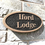 Iford Lodge personalised oval wooden plaque
