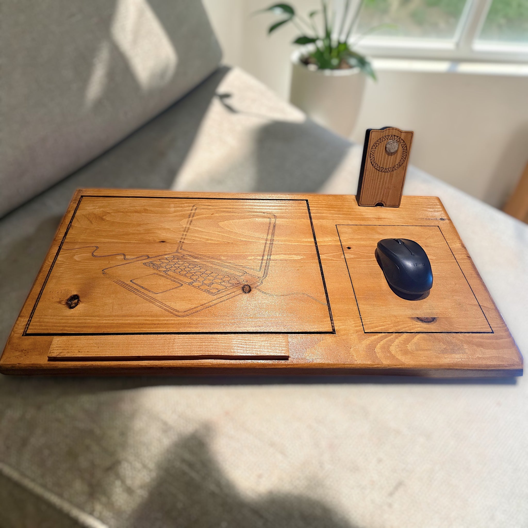 Wooden Laptop Lap Desk – Portable Sofa and Bed Laptop Tray