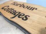 Engraved lettering detail for house sign