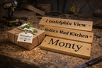Gift idea for personalised wooden sign