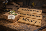 Gift idea for personalised wooden sign