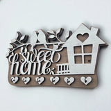 Sweet Home Wooden Key Holder – Decorative Wall Key Rack