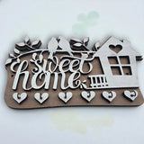 Sweet Home Wooden Key Holder – Decorative Wall Key Rack