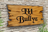 Personalized Carved Oak Wooden Home House Number Name Sign Plaque Old 22x40 cm
