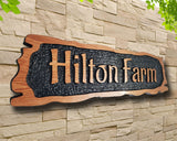 Personalized carved engraved house wooden oak Rustic sign plaque