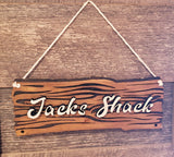 Personalised Carved 3D Engraved Wooden Door Sign Rustic House Outdoor Plaque