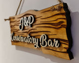 Personalised Carved 3D Engraved Wooden Door Sign Rustic House Outdoor Plaque